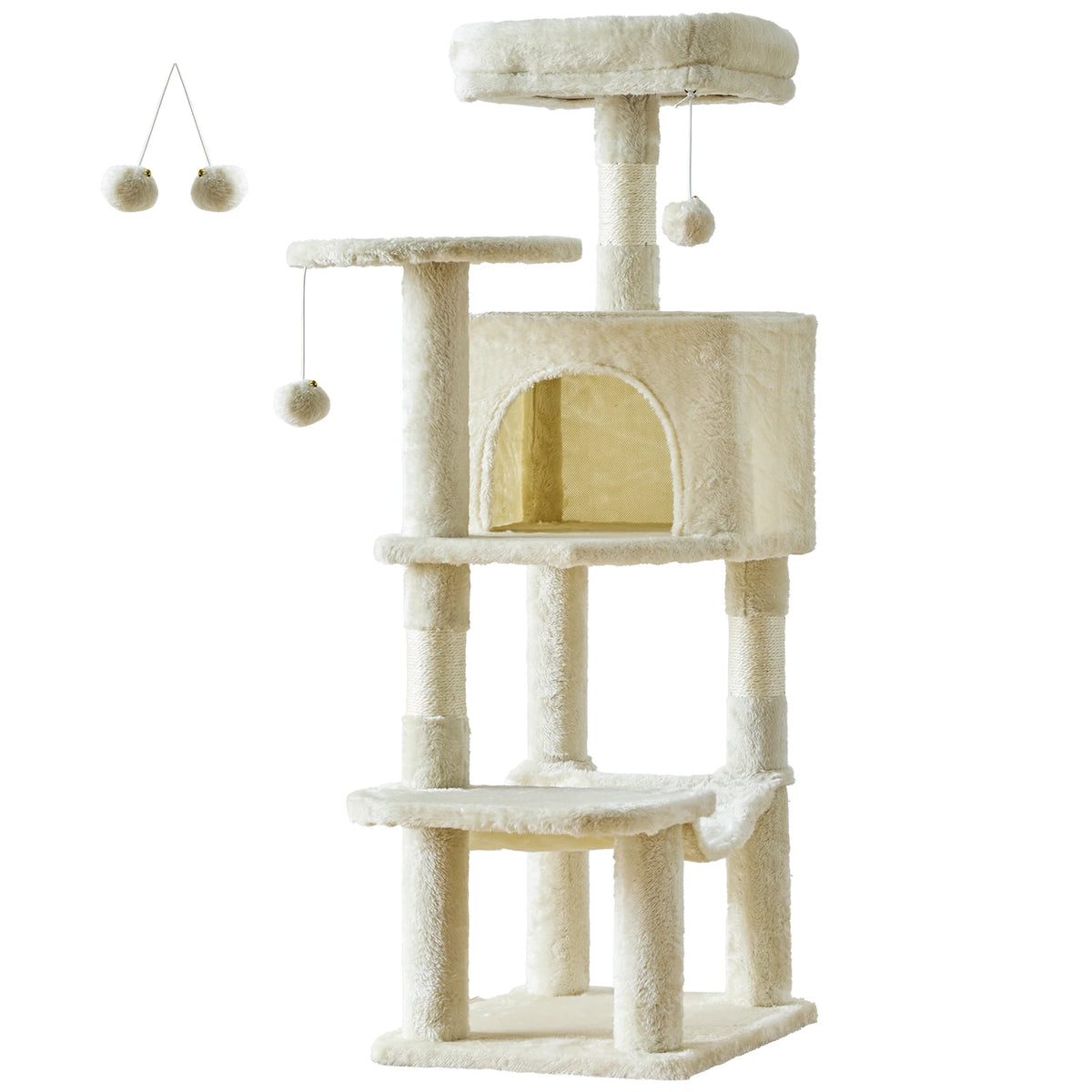 JHK Sturdy Multi Level Cat Climbing Tree With Sisal Posts