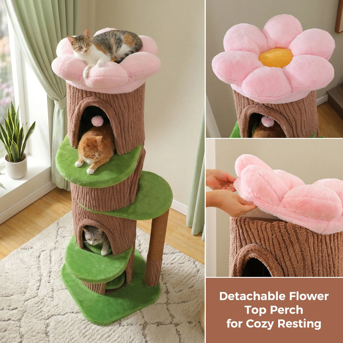 PAWZ Road Indoor Cat Tree Featuring Condos And Scratching Post
