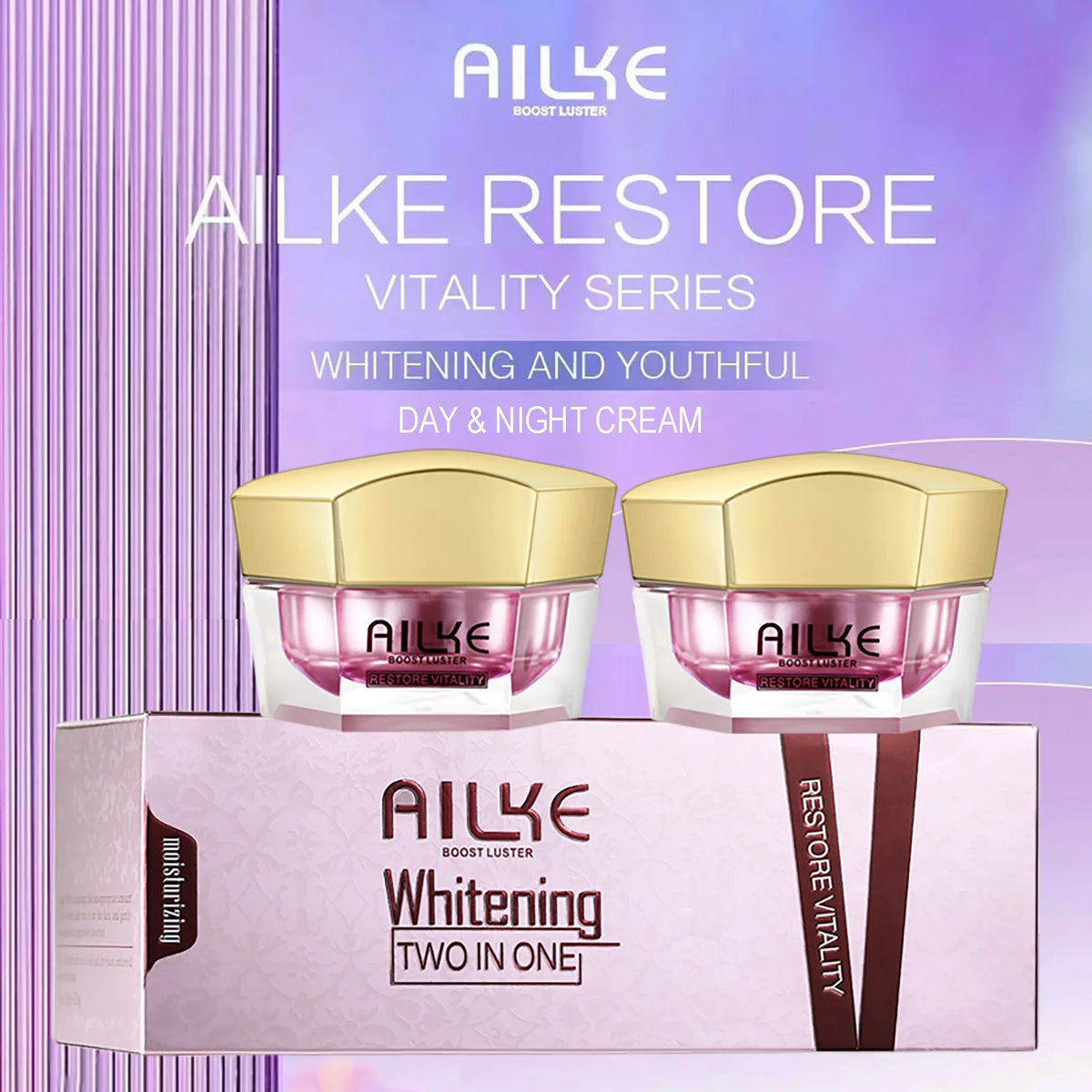 AILKE Whitening Antiwrinkle Face Cream With Collagen Hyaluronic Acid