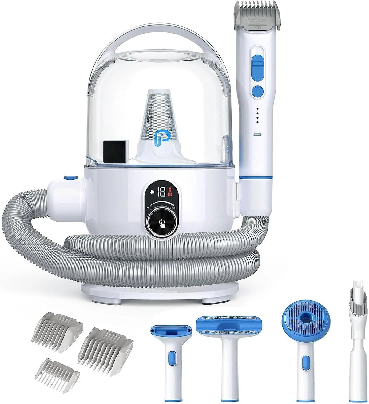 Hign-concerned Pet Grooming Vacuum Kit 5-In-1 Dust Cup