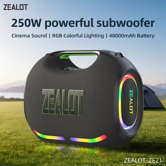 ZEALOT ZE21 250W Wireless TWS Subwoofer Bluetooth Speaker