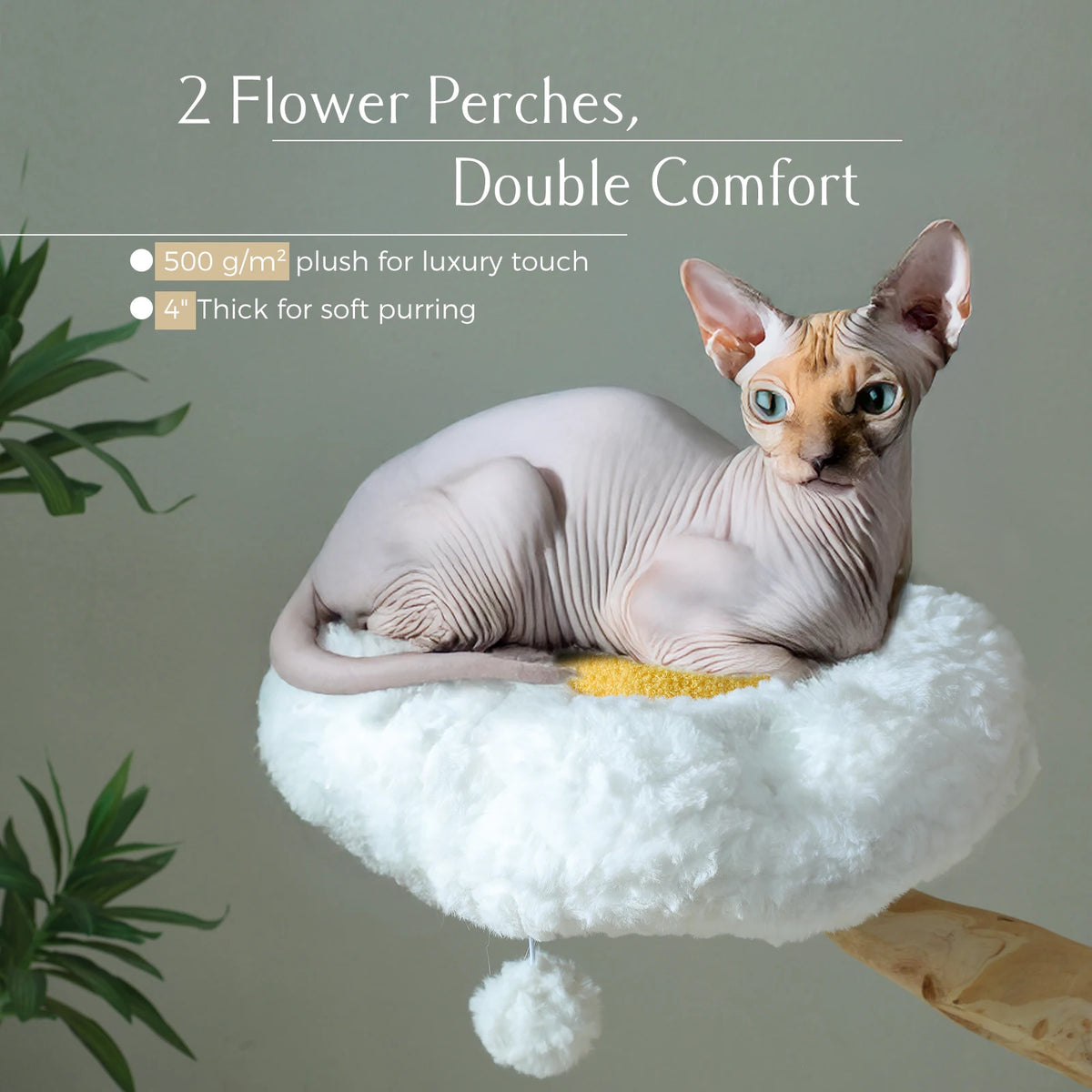 PAWZ Road Cat Tree Tower With Sisal Post And Basket