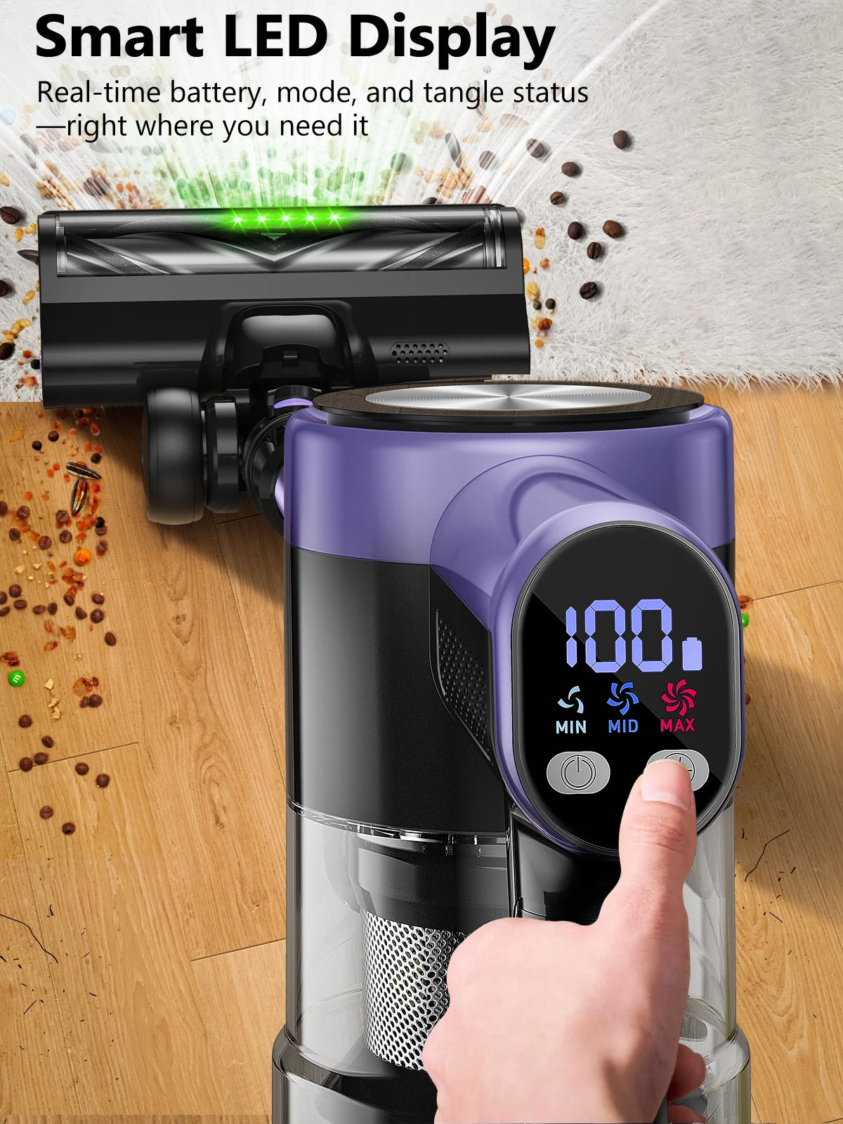 Suxiangvacc 500W Self Standing Cordless Vacuum Cleaner